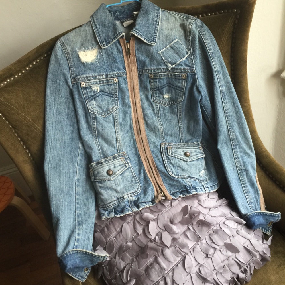 Super cools denim patches-work jacket